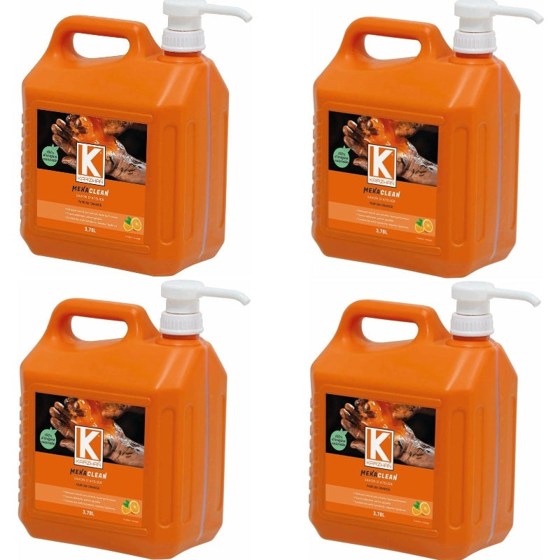 Nettoyant mains d'atelier MEKACLEAN KARZHAN, parfum orange
