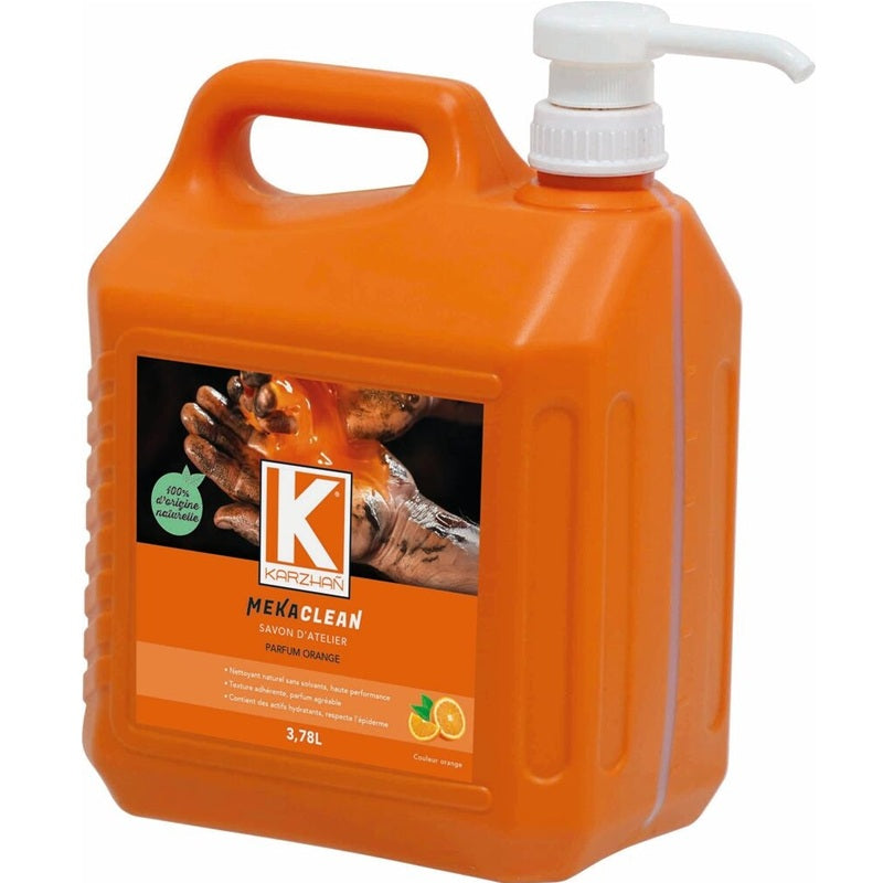 Nettoyant mains d'atelier MEKACLEAN KARZHAN, parfum orange