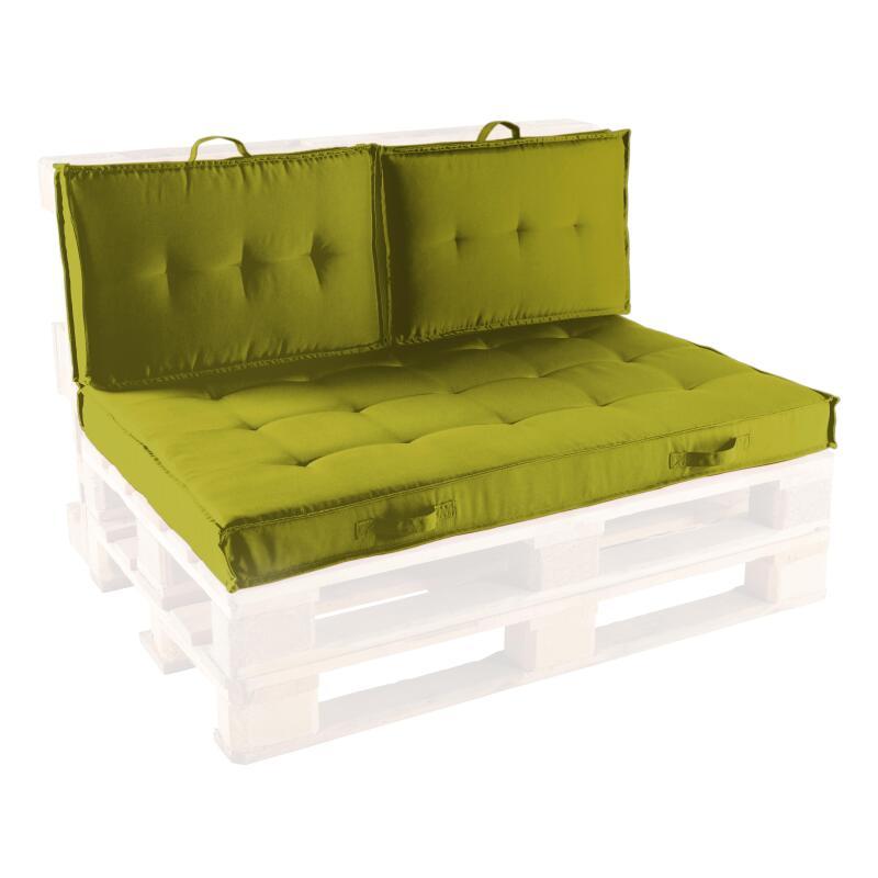 Coussins extérieurs pour palette matelassé (dossier + assise, plusieurs coloris)