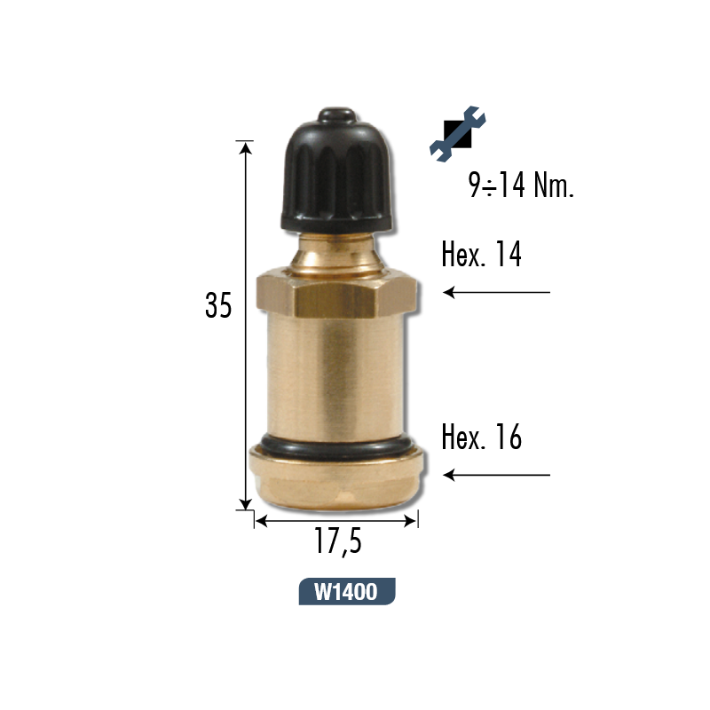 Valve laiton pour roue